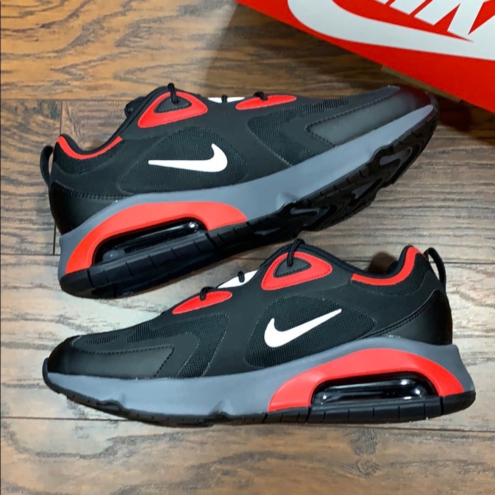 NIKE AIR MAX 200 Black/White-University Red - Picture 2 of 16